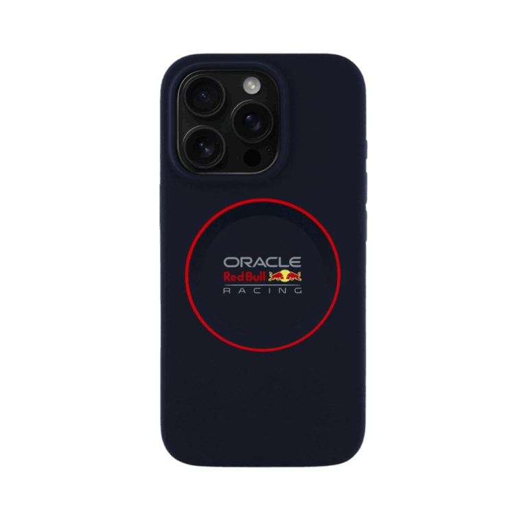 Red Bull Racing Silicone Oversize Horizontal Logo Back Cover hoesje met MagSafe voor Apple iPhone 16