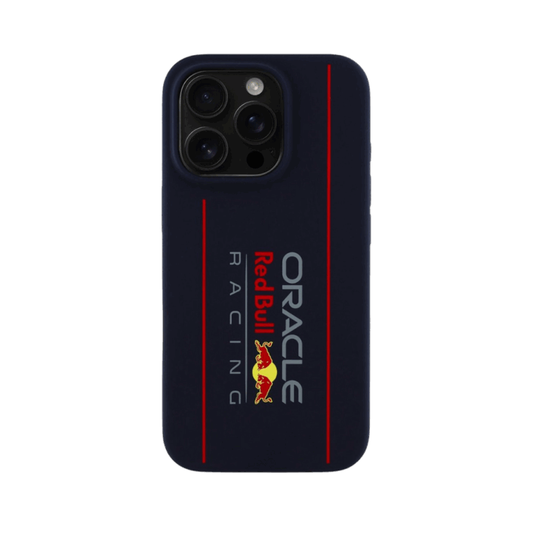 Red Bull Racing Silicone Oversize Vertical Logo Back Cover hoesje met MagSafe voor Apple iPhone 15 P