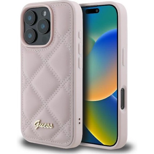 GUESS - iPhone 16 Pro Max - Phone Case - Pink - Quilted