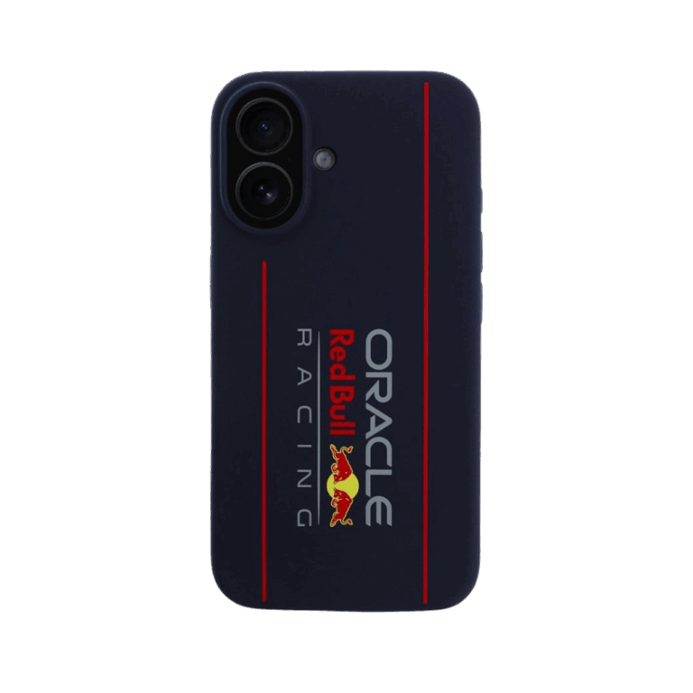 Red Bull Racing Silicone Oversize Vertical Logo Back Cover hoesje met MagSafe voor Apple iPhone 16 -