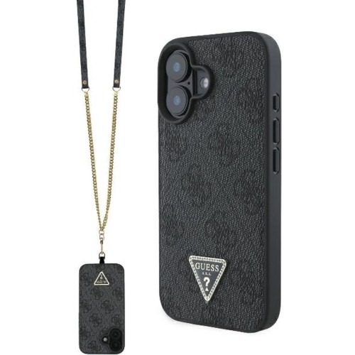 GUESS - iPhone 16 - Hard case- Black - Cross Body