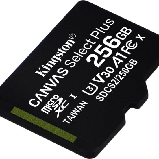 Kingston 256GB microSDHC Canvas Select Plus 100R A1 C10 Single Pack met Adapter