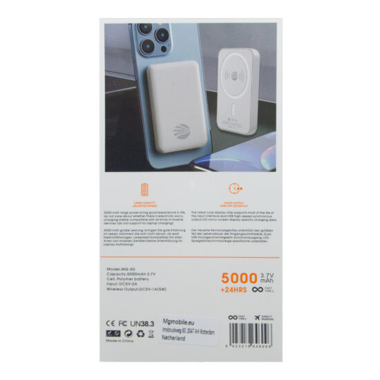 MG Powerbank 5000 mAh - 5 WATT - Wit