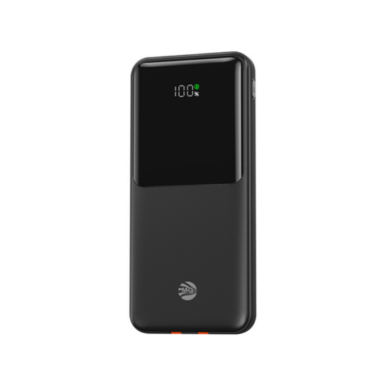 Powerbank 10000mAh met 4 uitgangen - 2 oplaadkabels - Zwart