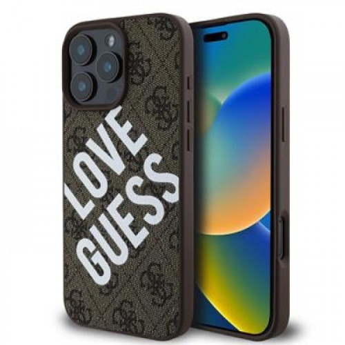GUESS - iPhone 16 Pro - Phone Case - Brown - LoveGuess (MagSafe)