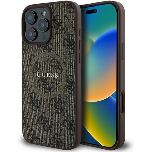 GUESS - iPhone 16 Pro - Phone Case - Brown - Ring (MagSafe)