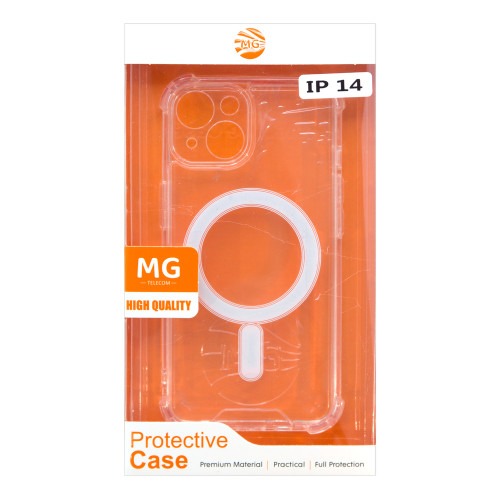 MG - Geschikt Voor - Apple iPhone 14 MagSafe Hoesje Transparant - Apple iPhone 14 Transparant MagSaf