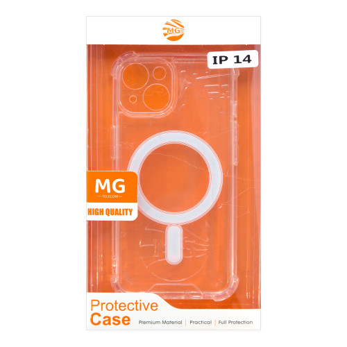 MG - Geschikt Voor - Apple iPhone 14 MagSafe Hoesje Transparant - Apple iPhone 14 Transparant MagSaf