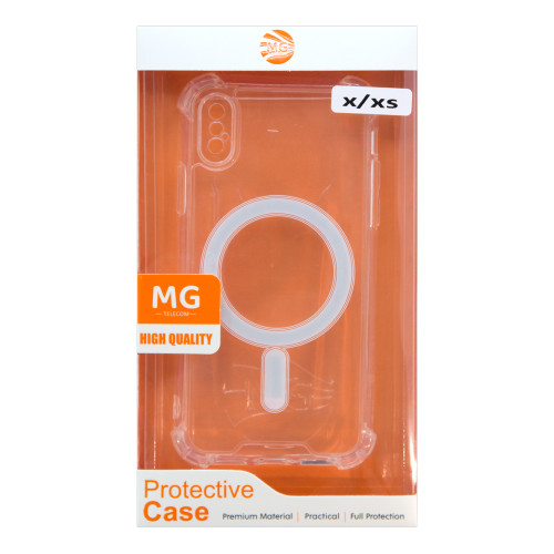 MG - Geschikt Voor Apple iPhone X/XS MagSafe Hoesje Transparant - Apple iPhone X/XS Transparant MagS