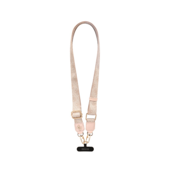 Guess Crossbody Strap - PU Leather Metal Logo - Pink