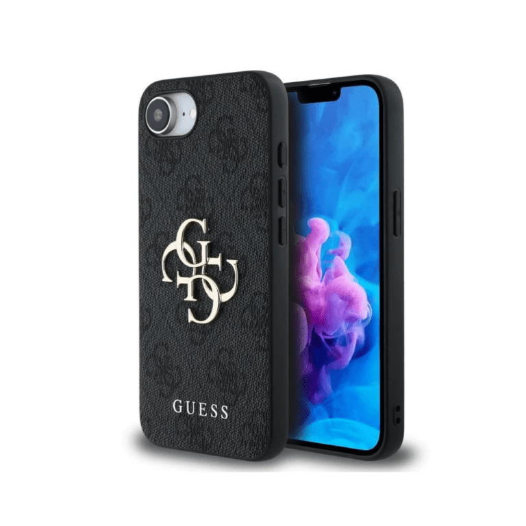 Guess iPhone 16e - PU Metal Logo Case - Gray