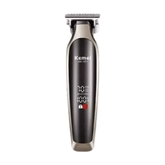 Kemei 1571 Professionele T-Blade Trimmer met LCD Display - Oplaadbaar - Grey
