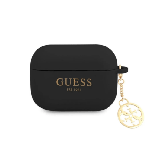 Guess Airpods Pro Silicone Case Charm - Black