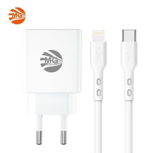 MG CDA150 - Snellader met Kabe - 20W - Type-C Poort - 1m Kabel Type-C to 8 Pin - Wit