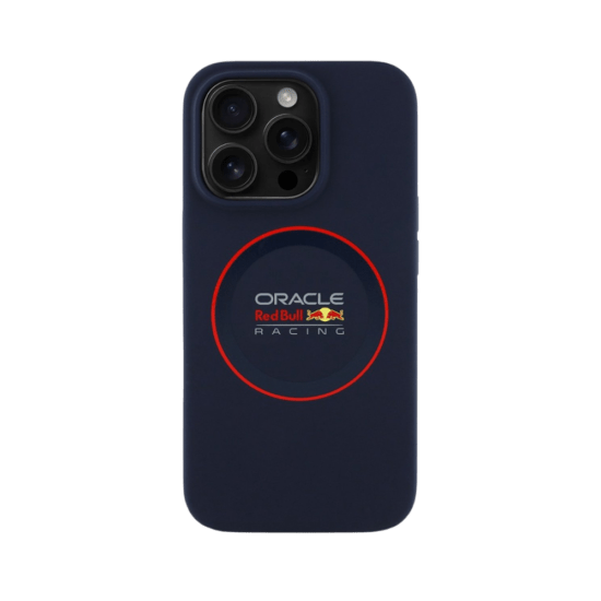 Red Bull Racing Silicone Red Ring Back Cover hoesje met MagSafe voor  iPhone 14 Pro - Donkerbla