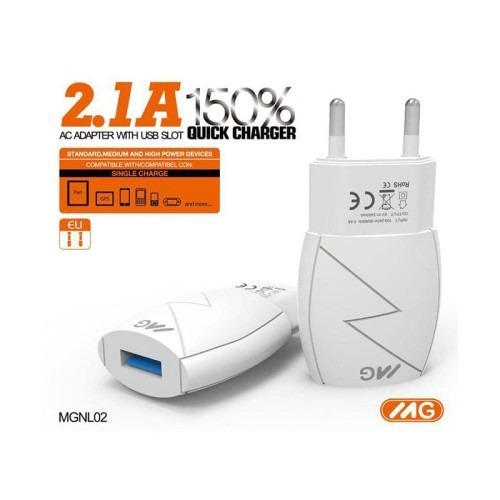 MG MG Snellader Adapter - USB-C Kabel 1m - Wit