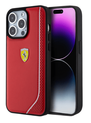 Ferrari Case - iPhone 15 Pro Max - PU Reflective - Red
