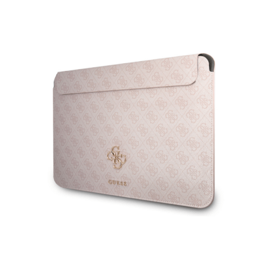 Guess Computer Sleeve 13 Inch - PU Metal 4G Logo - Pink