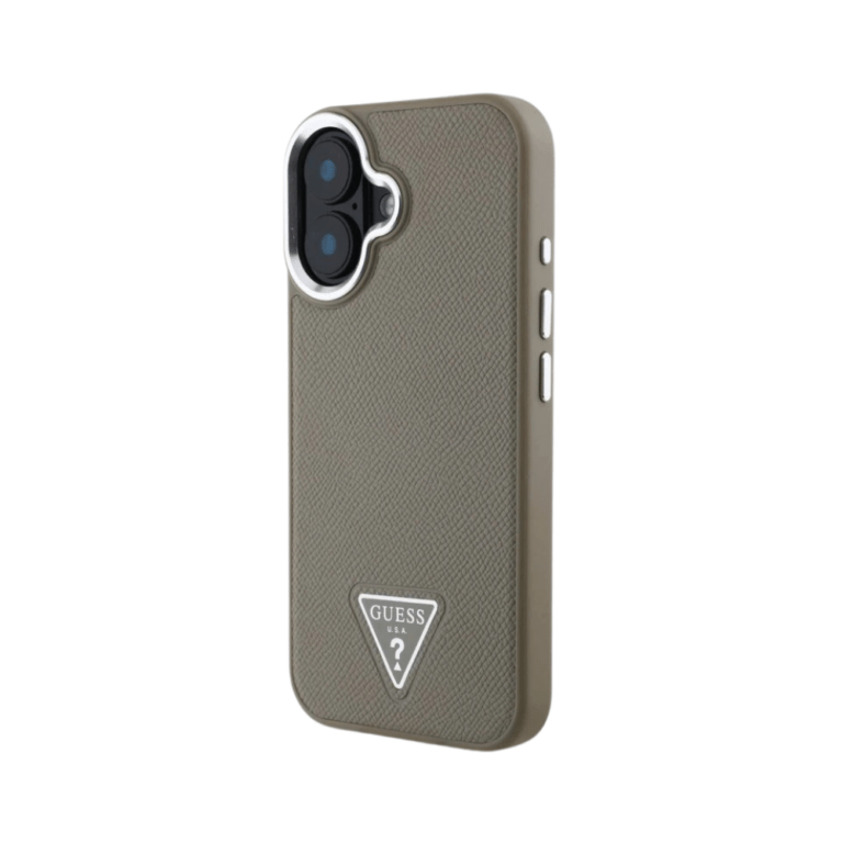 Guess iPhone 16 Case - Triangle Logo - Brown