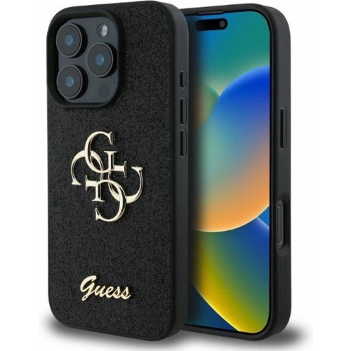 GUESS - iPhone 16 Pro - Phone Case - Black Glitter