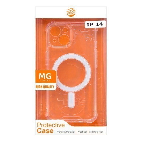 MG - Geschikt Voor - Apple iPhone 14 MagSafe Hoesje Transparant - Apple iPhone 14 Transparant MagSaf