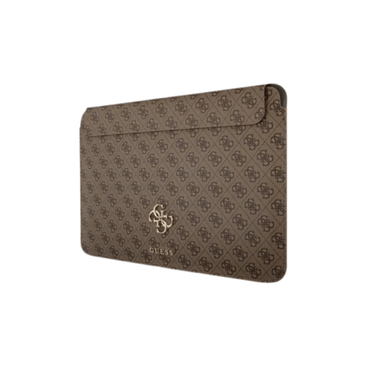 Guess Computer Sleeve 13 Inch - PU Metal 4G Logo - Brown