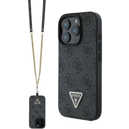 GUESS - iPhone 16 Pro Max - Hard case- Black- Cross Body