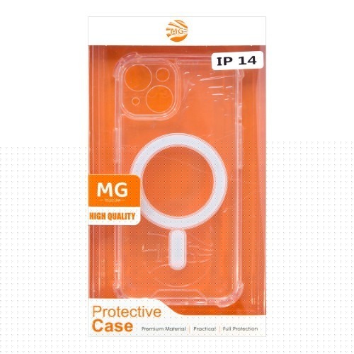 MG - Geschikt Voor - Apple iPhone 14 MagSafe Hoesje Transparant - Apple iPhone 14 Transparant MagSaf