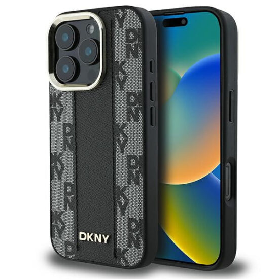 DKNY PU Leather  Magsafe Case  - for iPhone 16 Pro Max - Black