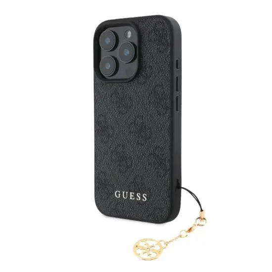 Guess 4G Charm - Case for iPhone 16 Pro Max -  Tone on Tone Grey