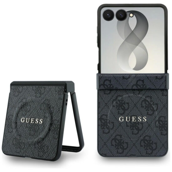 Guess 4G Classic MagSafe Hoesje voor  - Samsung Galaxy Z Flip 8 - Zwart