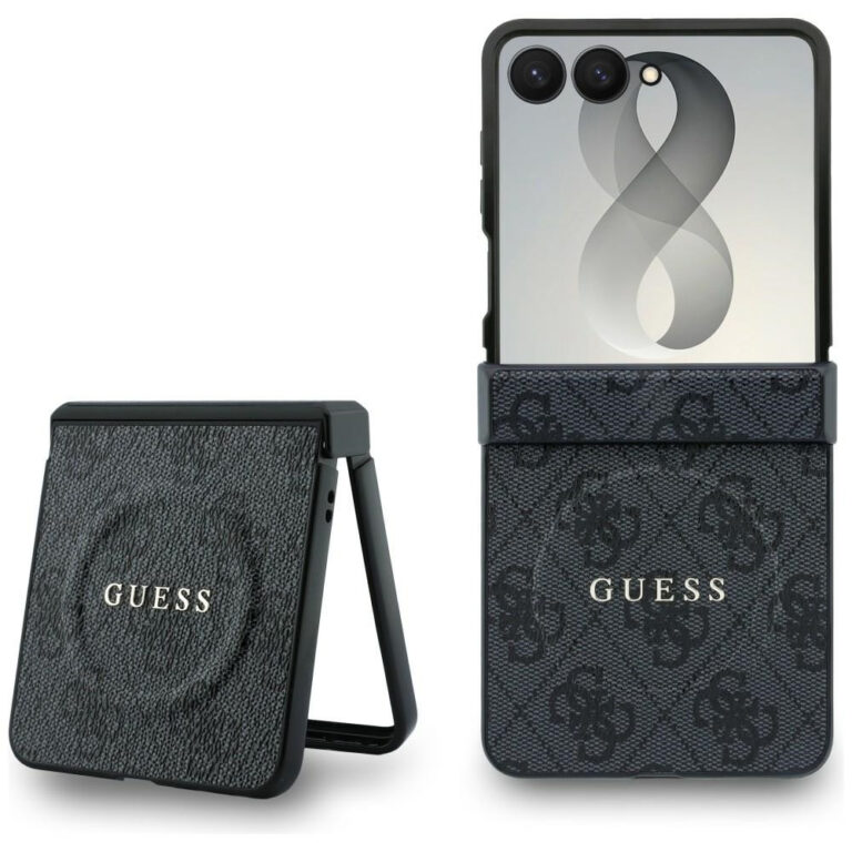 Guess 4G Classic MagSafe Hoesje voor  - Samsung Galaxy Z Flip 8 - Zwart