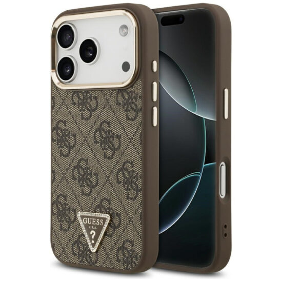 Guess 4G Triangle Logo MagSafe Case  for iphone -  17 Pro & iPhone 18 pro - Brown