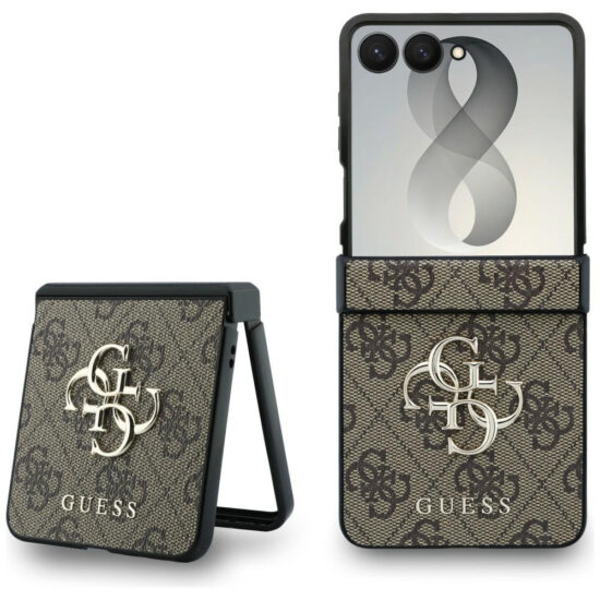 Guess Big 4G Logo Hoesje voor - Samsung Galaxy Z Flip 8 - Bruin