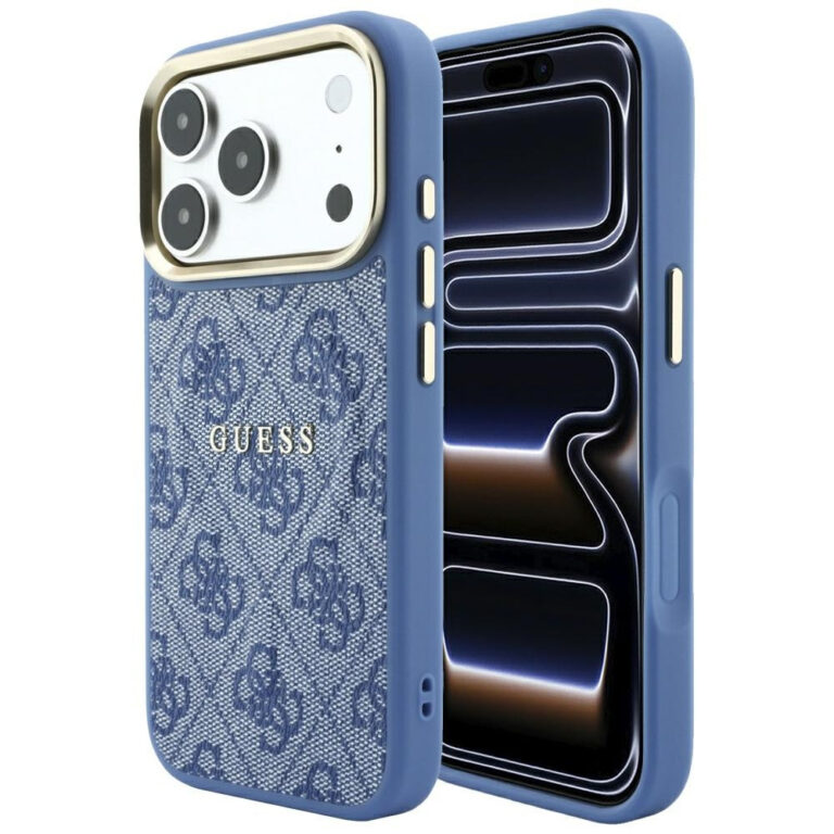 Guess Embossed 4G Classic MagSafe Hoesje voor - iPhone 18 Pro / 17 Pro - BLAUW