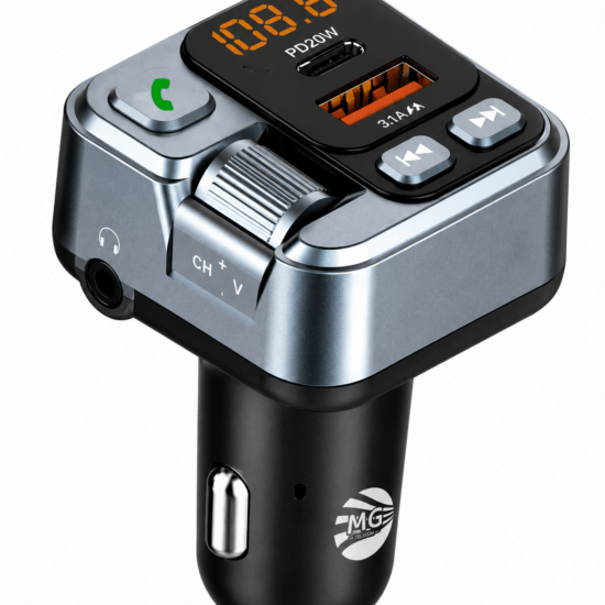 MG C67 PD 20W + QC 3.0 Wireless Auto MP3 FM - Transmitter & 2 Poorts  - Zwart