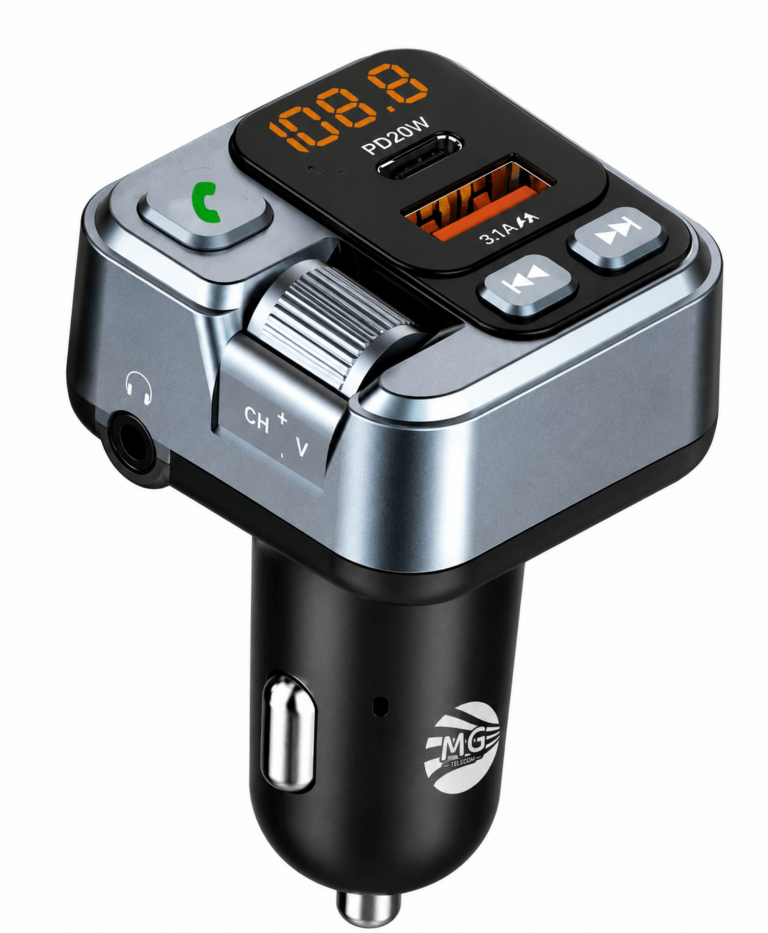 MG C67 PD 20W + QC 3.0 Wireless Auto MP3 FM - Transmitter & 2 Poorts  - Zwart