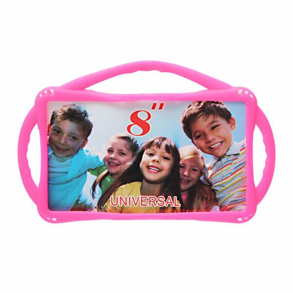 Siliconen Tablet Hoes Kinderen met Handvaten - Geschikt voor 8 Inch Tablets - Roze