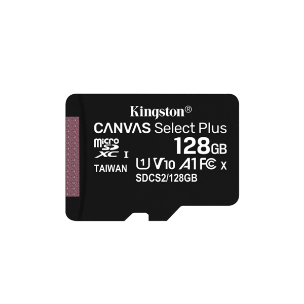 Kingston MicroSDHC Card -  128GB  - Class 10 + SD Adapter