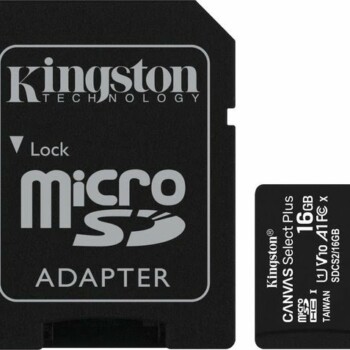 Kingston MicroSDHC Card - 16GB - Class 10 + SD Adapter
