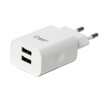 Apple iPhone Lightning kabel 1 meter + Usb Adapter Geschikt als Thuislader/ Reislader – MG – Wit