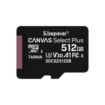 Kingston MicroSDHC Card - 512GB - Class 10 + SD Adapter
