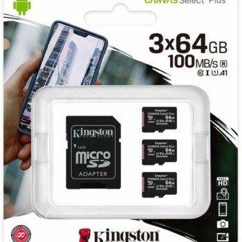 3x Kingston (Canvas Select Plus) -  64 GB - SDXC Class 10 UHS-I