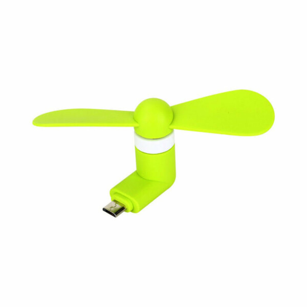 Mini Ventilator Micro Usb aansluiting (Groen)