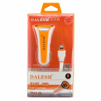 Autolader USB naar Lightning Kabel - Dalesh - Oranje