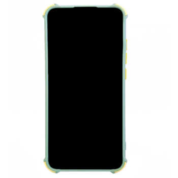 Samsung Galaxy A02s - Siliconen Backcover met gele accenten – Lichtgroen
