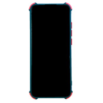 Samsung Galaxy A02s - Siliconen Backcover met rode accenten – Donkergroen