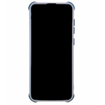 Samsung Galaxy A21S - Siliconen Backcover met donkere accenten – Grijs