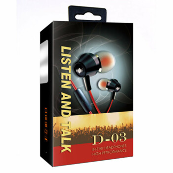 Deepbass High Performance In-Ear Headphones D-03 - Rood
