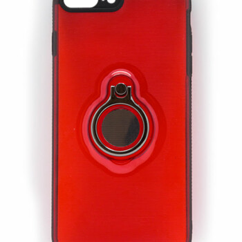 Apple iPhone 7 Plus Backcover Ringhouder Hoesje - Rood